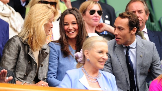 Pippa and James Middleton in the Royal Box at Centre Court