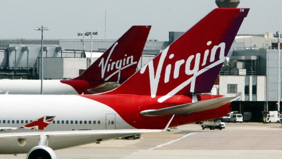 Virgin Atlantic planes at Heathrow Airport