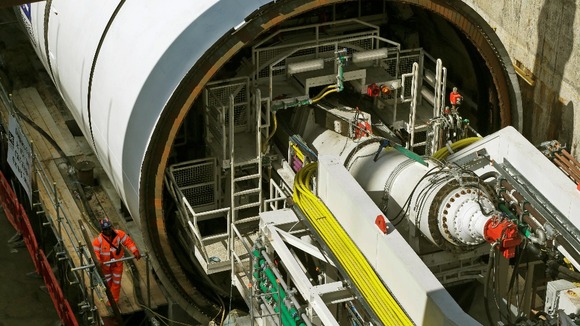 Pudding Mill Lane Crossrail construction site