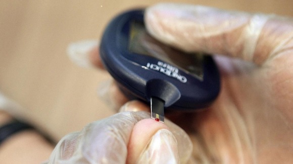 Patient undergoing a blood test for diabetes