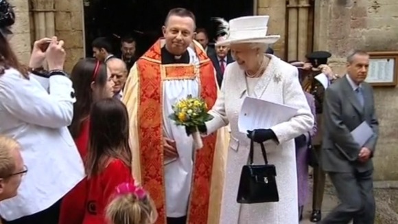 Queen at Llandaff Cathedral