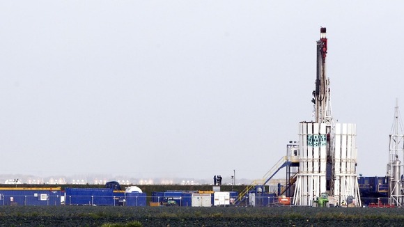 Shale gas rig at Banks, near Southport