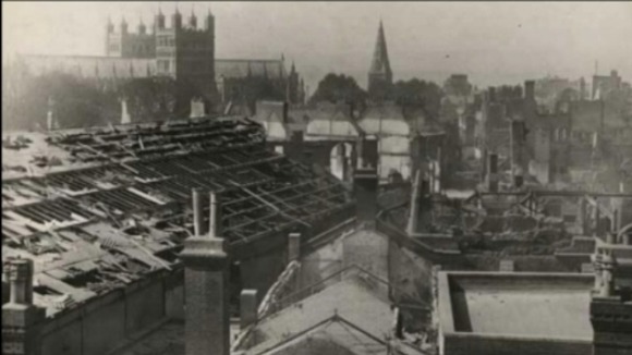 Exeter blitz damage b/w