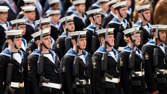 The city celebrated Armed Forces Day yesterday with a parade through the city streets