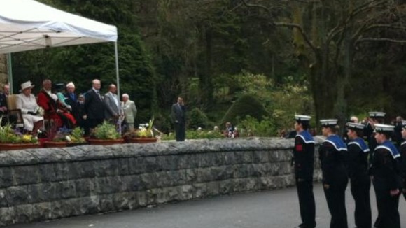 A cadet parade for the Queen