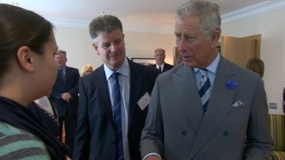 Prince Charles speaks to families at an Army Rehabilitation centre in Birmingham