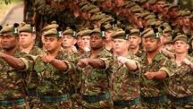 Soldiers on parade