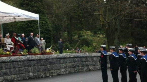 Queen watching cadets performance