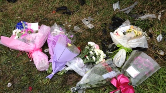 Flowers at the scene