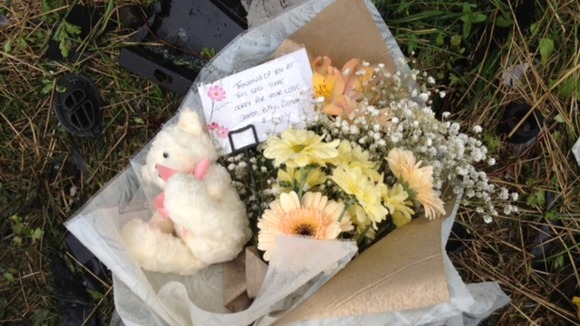 Tributes left at scene