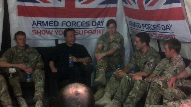 David Cameron meets troops in Afghanistan