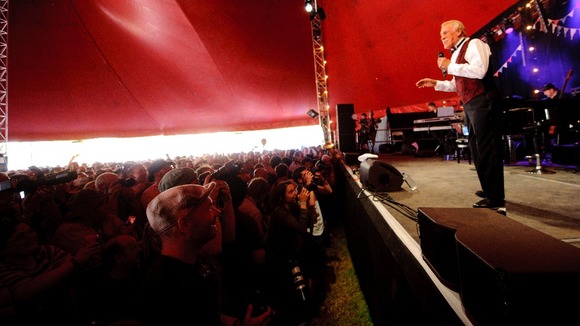Sir Bruce performs in the Avalon stage