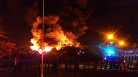 More than 30 fire engines are at the Smethwick fire