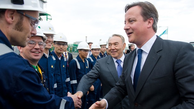 David Cameron also visited an oil plant on his Kazakhstan trip