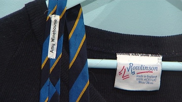 Amy Winehouse's school uniform.