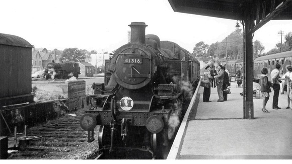 Swanage rail platform in 1966