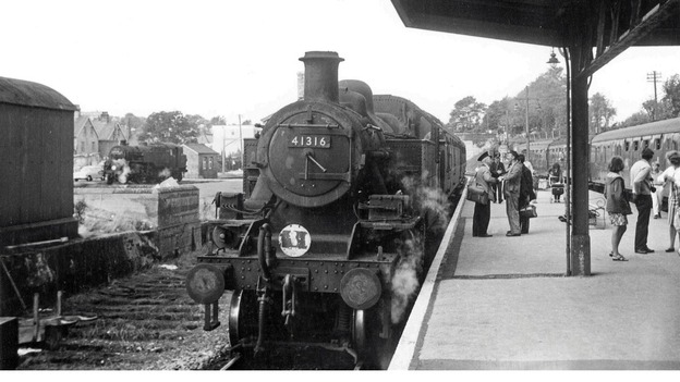 Swanage rail platform in 1966