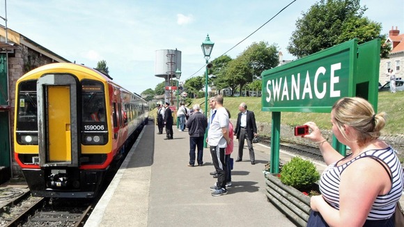Swanage railway platform in 2013