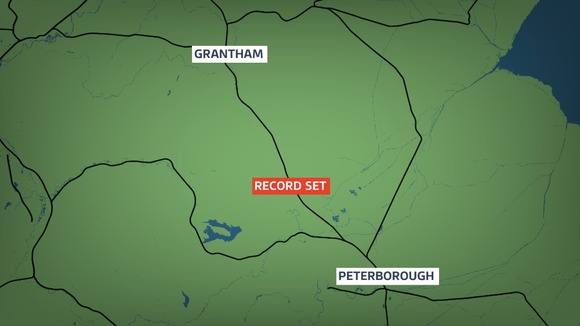 A map of where the Mallard's record was set