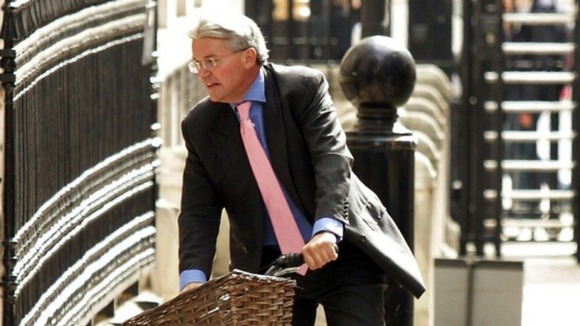 Andrew Mitchell riding his bike