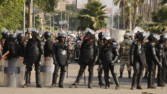 Egypt does not want the overthrow of President Morsi to be classed as a military coup in case it has aid repercussions.
