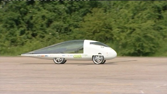 The solar car was designed by a team from Cambridge University