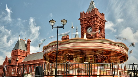 Carousel in Cardiff Bay