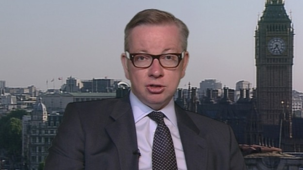 Education Secretary Michael Gove speaking on Daybreak.