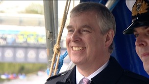Prince Andrew on a visit to Norwich