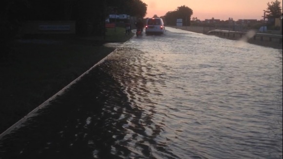 Flooded road