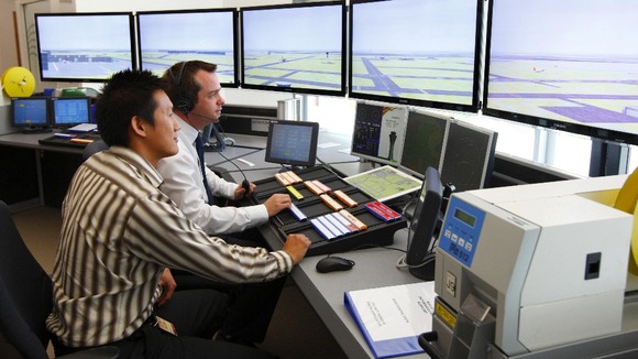 Air traffic control room