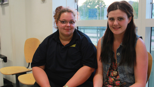 Rhianna Wade came in with her friend Sarah-Jane Smith.