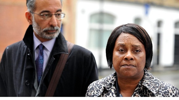 Doreen Lawrence with her lawyer Imran Khan on June 28.
