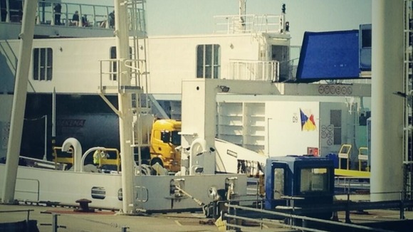 Tanker on ferry