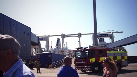 Fire engine at Docks