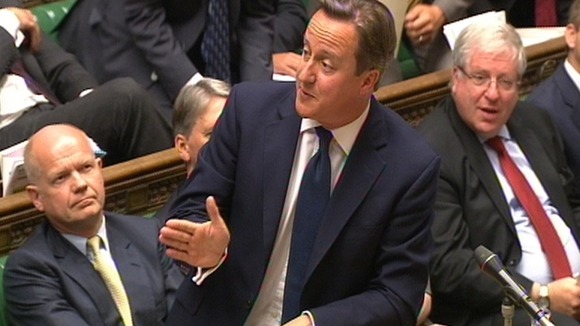 David Cameron at Prime Minister's Questions today