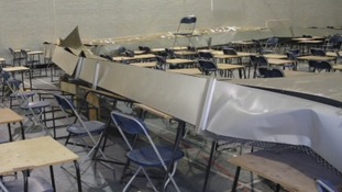 Heating duct fallen down