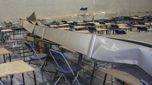 Heating duct fallen down