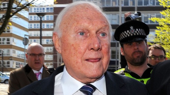 Veteran broadcaster Stuart Hall after the broadcaster was jailed for 15 months on 14 counts of indecent assault.