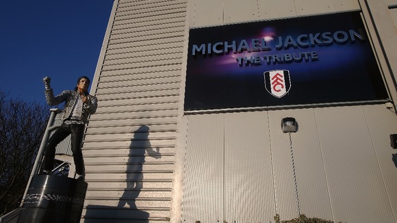The statue paying tribute to Michael Jackson outside Craven Cottage