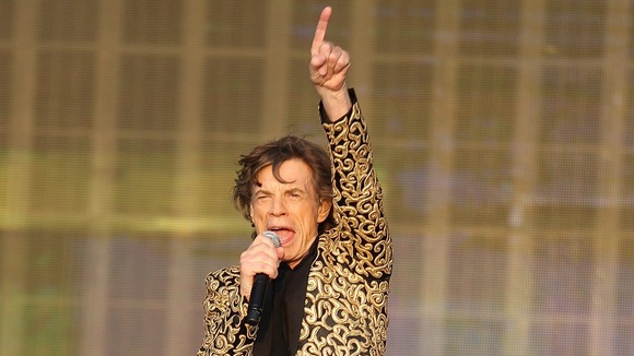 The Rolling Stones' Mick Jagger performs in Hyde Park.
