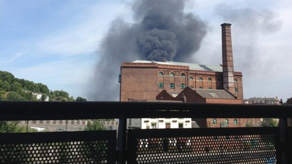 Smoke plume in Sheffield