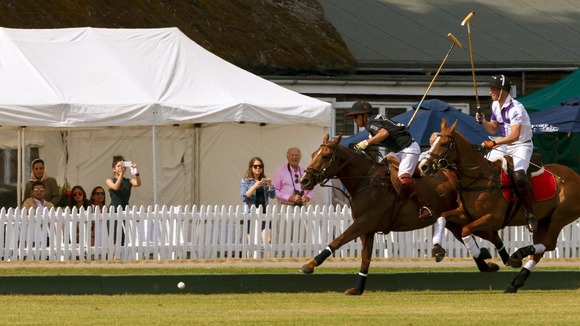 The Duke of Cambridge competes in his polo match