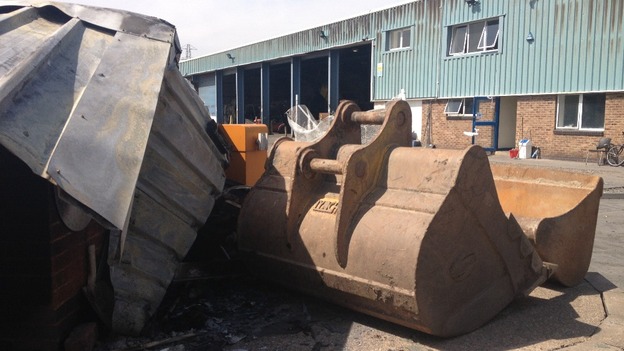 Picture from Jayplas recycling plant after fire