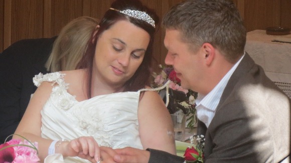 Paula O'Shea and Dave Carroll exchange their vows