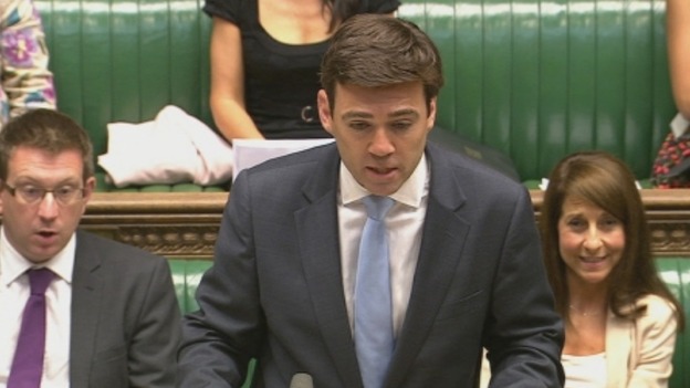 Shadow health secretary Andy Burnham in the House of Commons.