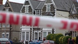 The police cordon in Roath