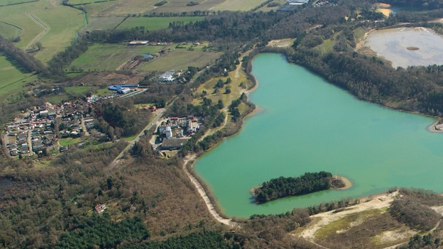Aerial view of Bawsey Pits