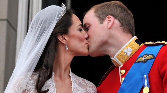 The Duke and Duchess of Cambridge on their wedding day.