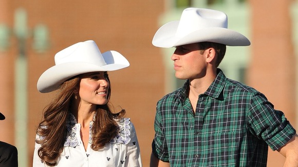 Duke and Duchess of Cambridge arrive at BMO Centre to watch the Calgary Stampede in Calgary, Alberta, Canada.